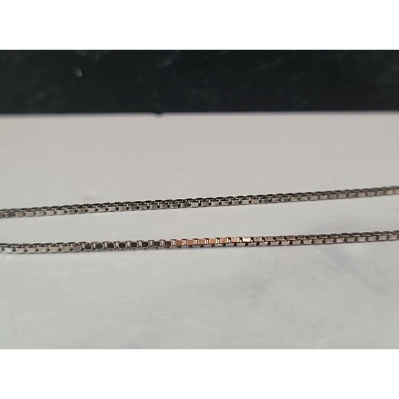 Extra Long 925 Sterling Silver Box Chain Necklace Vintage Italy - Picture 4 of 10